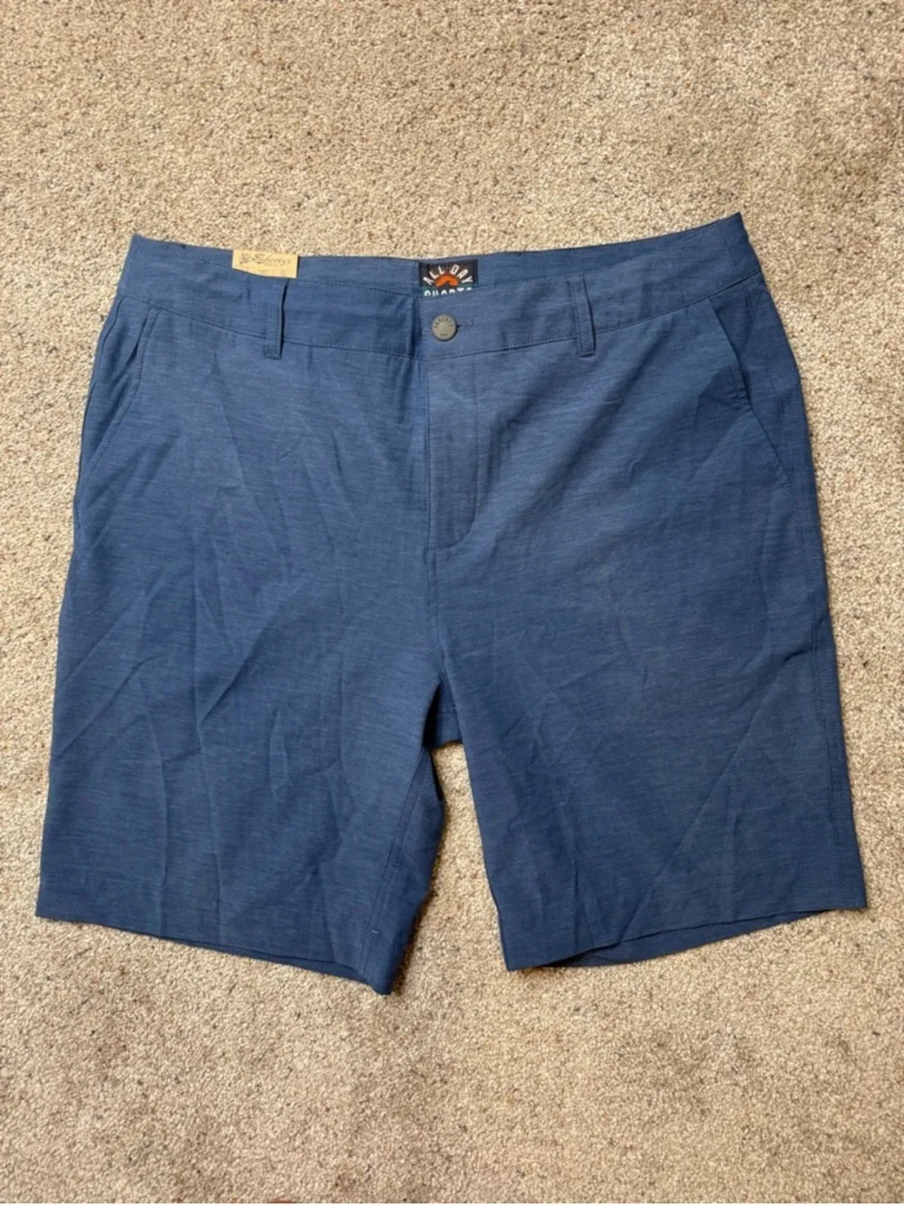 Faherty New Flat-Front Men's Stretch Shorts in Navy 9” inseam